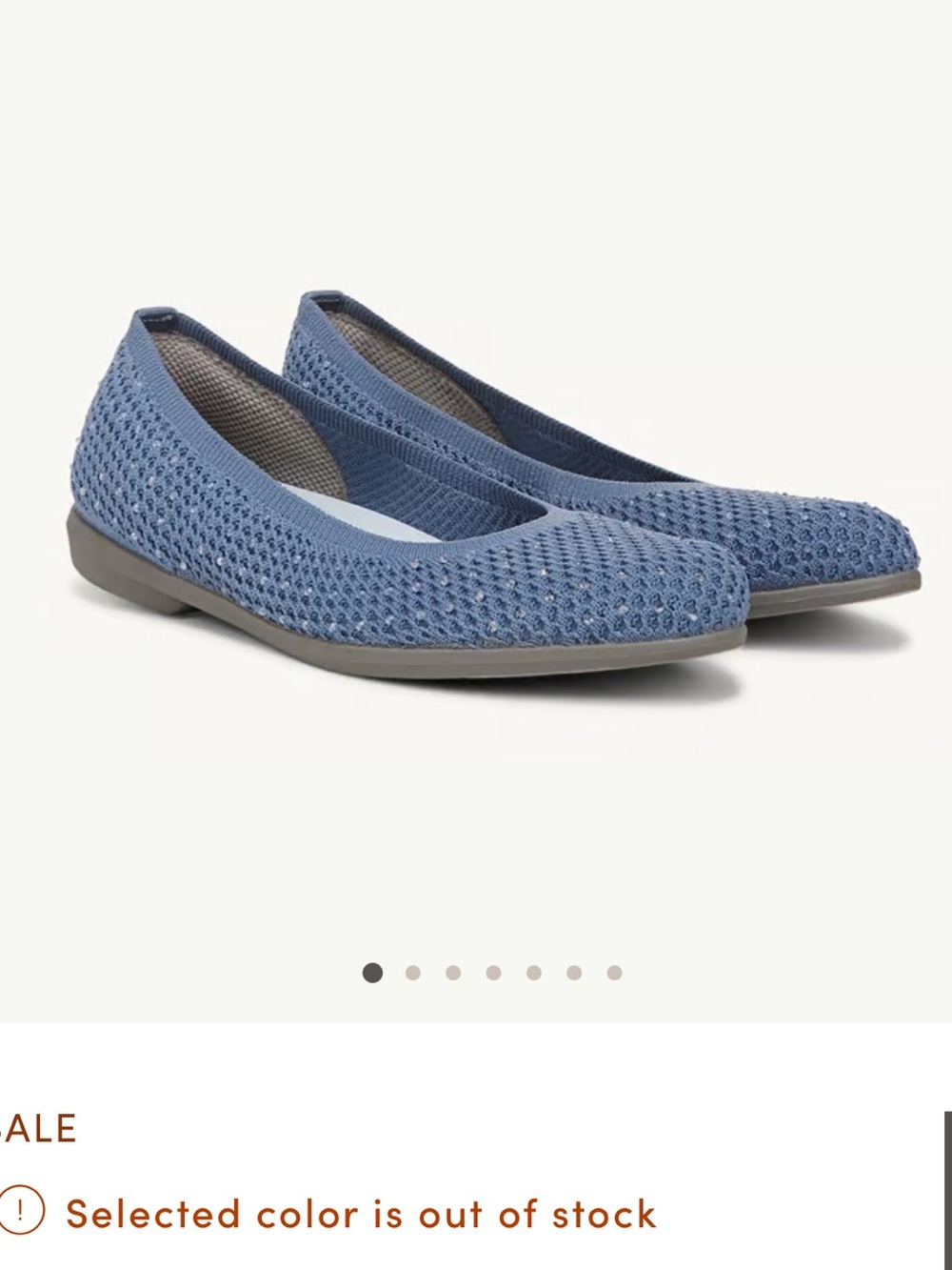 Lifestride Kallie Ballet Flats Packable Sky Blue Sparkle Crystalline Beads—10